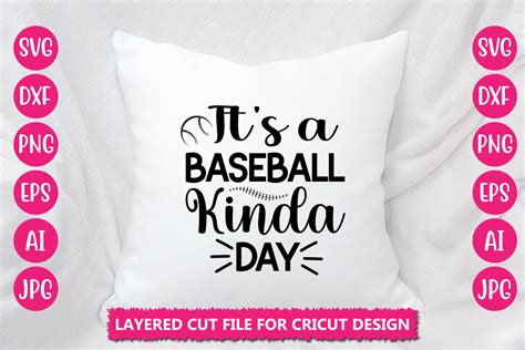 It S A Baseball Kinda Day Svg Cut File By Designadda Thehungryjpeg