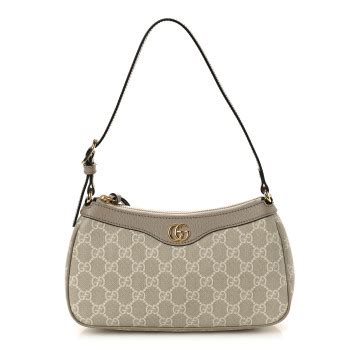 Gucci Gg Supreme Monogram Textured Dollar Calfskin Small Ophidia Hobo