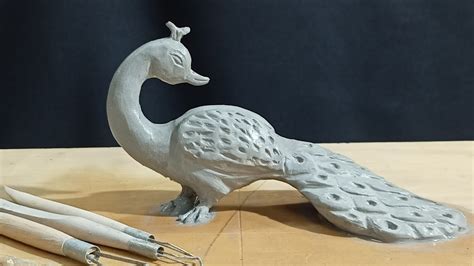 Peacock Clay Sculpture || Peacock Clay Sculpture Making || Clay ...