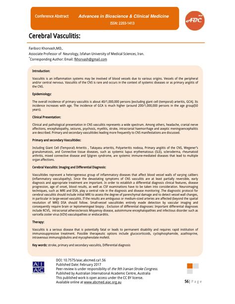 (PDF) Cerebral Vasculitis