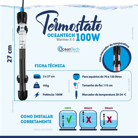 Oceantech Termostato Aquecedor W Aqu Rio Laguinho At Frete Gr Tis