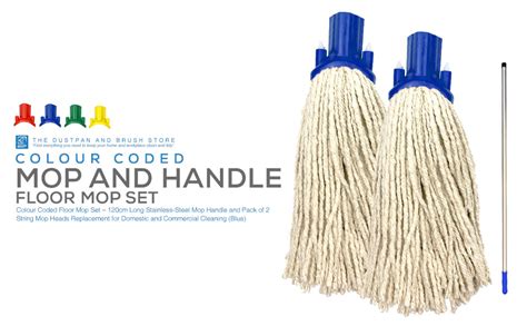 Colour Coded Floor Mop Set Cm Long Aluminium Mop Handle And Pack