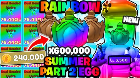 240000 Tokens Rainbow Only Summer Part 2 Egg In Roblox Clicker