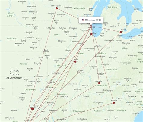 All Flight Routes From San Antonio To Milwaukee Sat To Mke Flight Routes