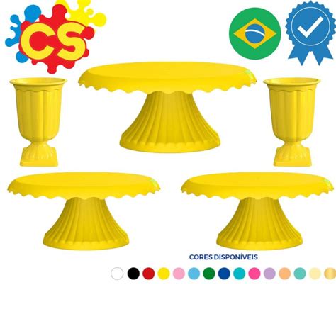 Kit Festa 3 Boleira Cake Renda 19 2 Vaso Grego Shopee Brasil