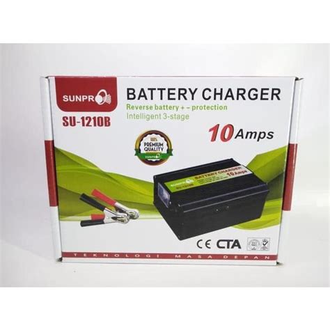 Jual Alat Cas Aki 12V 10 Ampere Sunpro Su 1210B Charger Aki 12V 10A