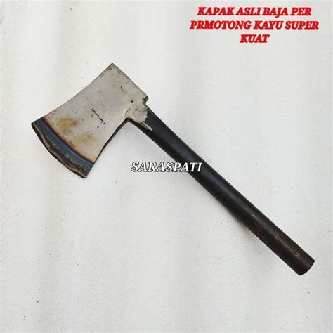 kapak pemotong kayu gagang pipa besi kapak bahan asli baja  super