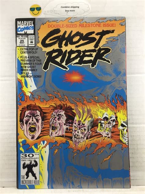 Ghost Rider 25 1992 Nm With Pull Out Center Fold Comic Books