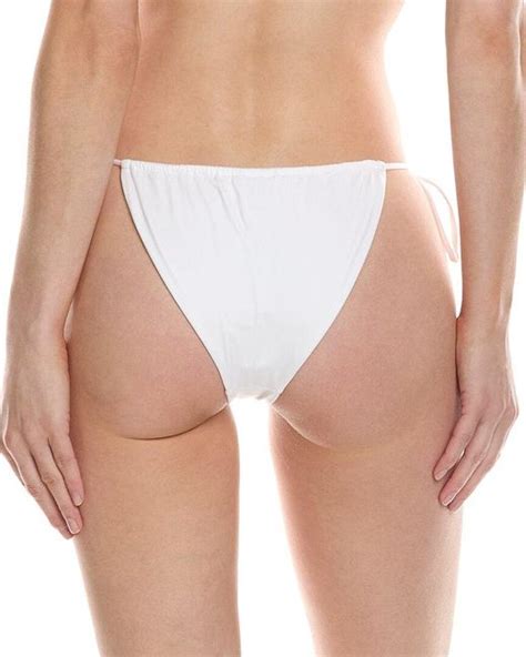 Monica Hansen Bond Girl Side Tie String Bikini Bottom In White Lyst UK