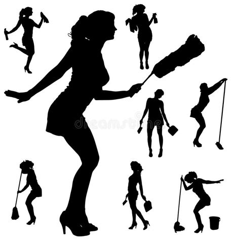 Silhouette Cleaning Stock Illustrations – 13,849 Silhouette Cleaning ...