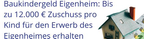 Baukindergeld Eigenheim Bis Zu Zuschuss Pro Kind F R Den