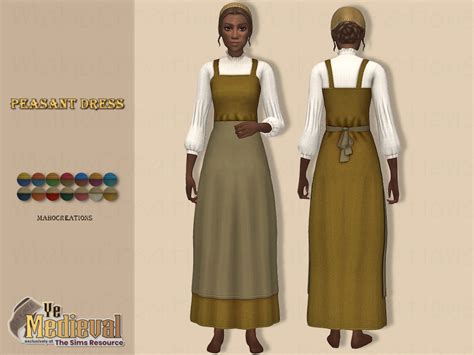 The Sims Resource - Ye Medieval - Peasant Dress