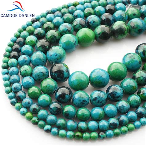 Phoenix Stone Round Beads Chrysocolla Beads Loose Ball Size 4 6 8 10