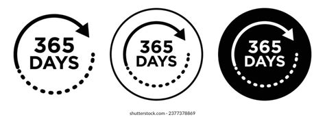 365 Day Symbol Icon Open Support Stock Vector (Royalty Free) 2377378869 ...