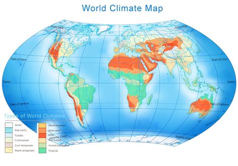 climate map of world | Climates, World temperatures, Map