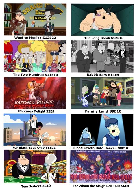 My favorite episodes. What are yours? : r/americandad