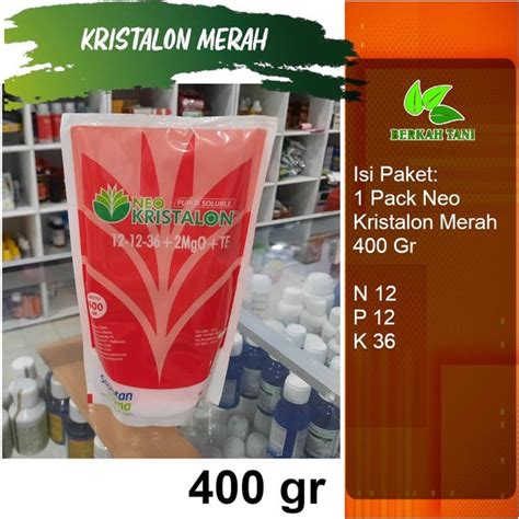 Jual Kristalon Merah Gram Pupuk Penambah Bobot Buah Dan Bulir Padi