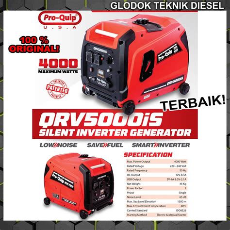 Jual Proquip Genset Super Silent Inverter Watt W Kva Japan