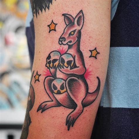 Kangaroo Tattoo By Mark Lording – Vic Market Tattoo