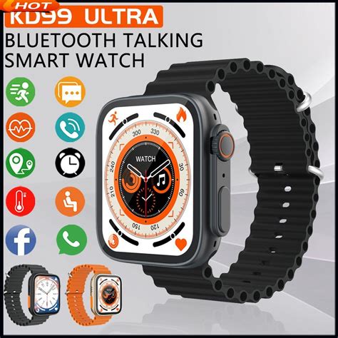 Smart Watch Kd Ultra Series Smartwatch Men Women Bluetooth Call