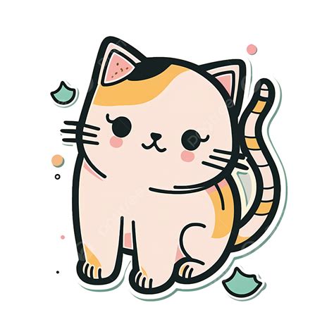 Gatinho De Desenho Animado Gatinho Fofo Adesivo De Gato Png Gatinho