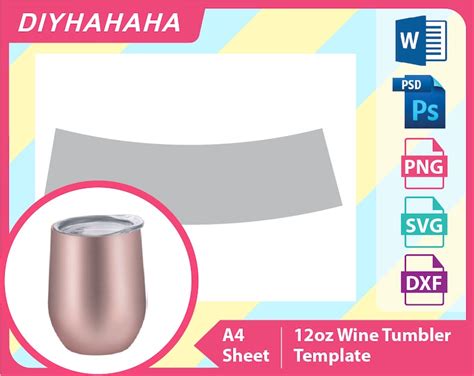 12 Oz Wine Tumbler Template Free