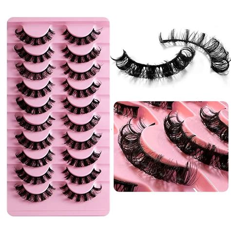 Russo Fluffy Strip Lashes Extens O Dos C Lios Falsos Mink 3D C Lios