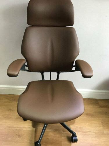 Tan Leather Humanscale Freedom Ergonomic Office Task Chair Headrest Ebay