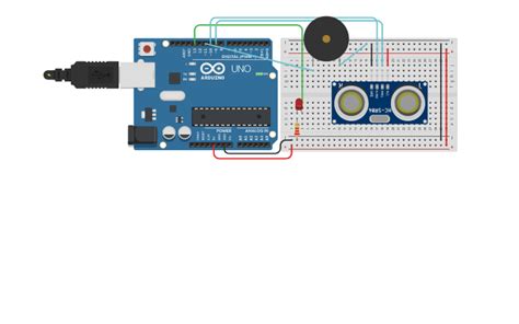 Circuit Design Sensor De Distancia Tinkercad