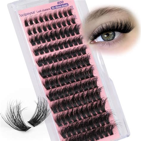 Amazon Focipeysa Eyelash Clusters Fluffy 80D Individual Eyelash