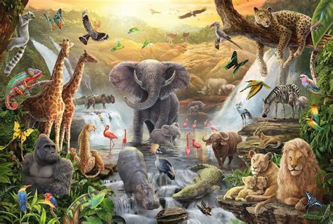 Puzzle Animals in Africa, 40 - 99 pieces