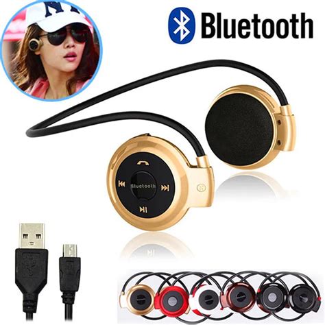 Mini 503 Neckband Wireless Bluetooth Headset Handsfree With Mic Sport Stereo Earphones Support