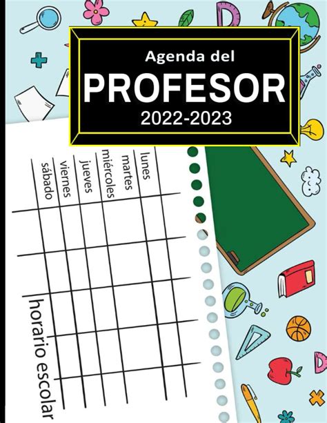 Buy Agenda Del Profesor 2022 2023 Organizador Planificador Semanal