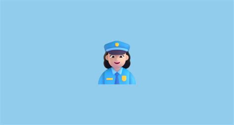 Woman Police Officer Light Skin Tone Emoji On Microsoft Teams