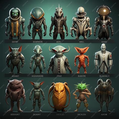 Premium Photo | Alien Characters