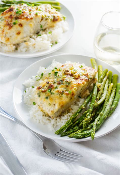 Garlic Parmesan Baked Halibut