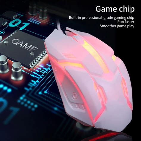 Jogo Do Rato Legal 7 Sete Cores De LED Backlight USB Fio Do Mouse