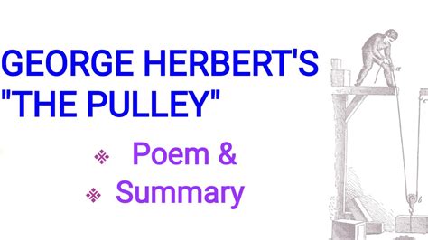 George Herberts Poem The Pulley Summary English Literature In