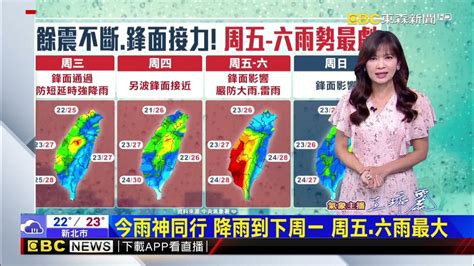 【淑麗早安氣象】最新》地震頻繁鋒面通過 今仍有雨 山區警戒！newsebc Youtube