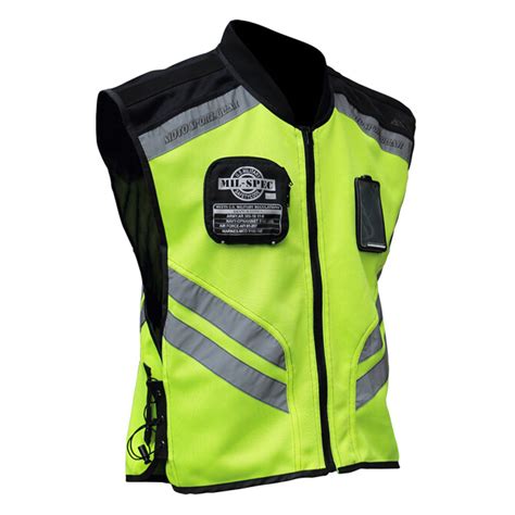 Motorcycle Riding Mil Spec Mesh High Visibility Neon Reflective Racing Vest Ebay