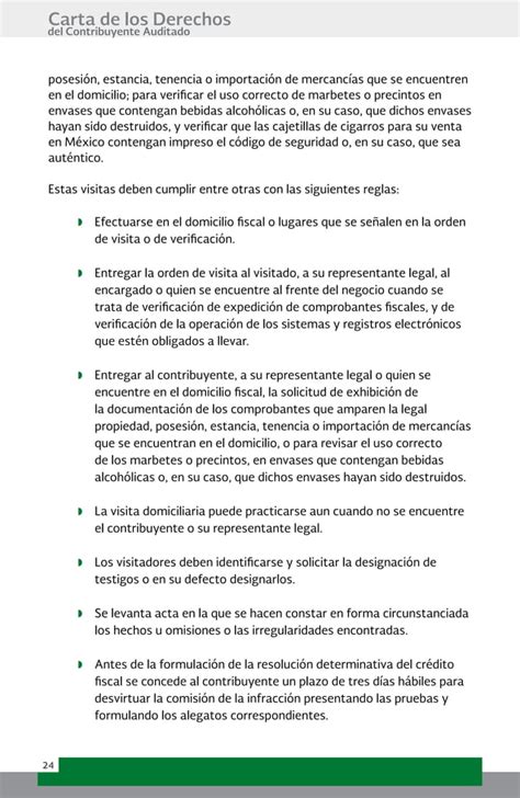 Carta De Derechos Del Contribuyente Ante El Sat