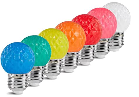 Set Van Gekleurde Golfbal Led Lampen In Kleuren Prikkabelwinkel