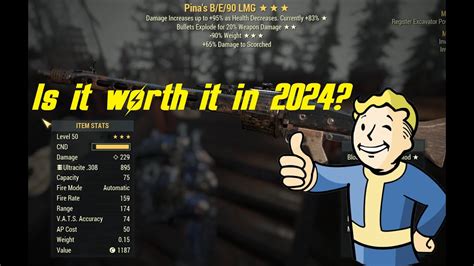 Bloodied Explosive Light Machine Gun Is It Worth It Fallout 76