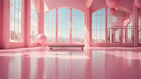 Premium AI Image | Barbie pink interior of a modern living room with ...