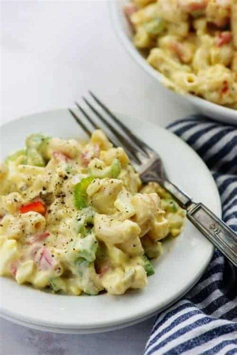 Amish Macaroni Salad - Sweet, Creamy, and Crunchy! | Buns In My Oven