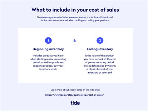 Cost Of Sales Calculate And Monitor Your Financial Health Tide Business