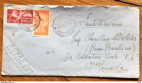 1946 60 Storia Postale REPUBBLICA POSTA AEREA RADIO L 20 ESPRESSO