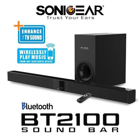 Jual Speaker Sonicgear Bt Bluetooth Soundbar With Subwoofer