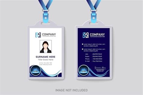 Premium Vector Minimal Corporate Id Card Design Template Blank