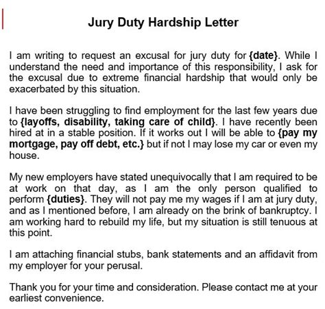 Jury Duty Letter From Employer Template Prntbl